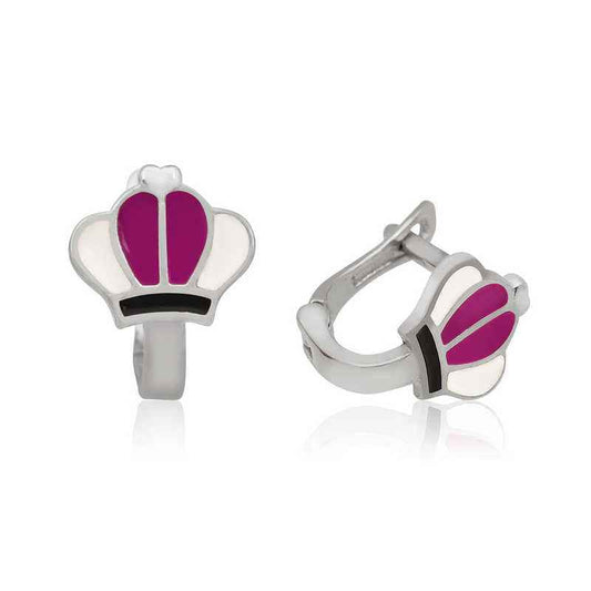 Lilac Crown Children's Silver Earrings