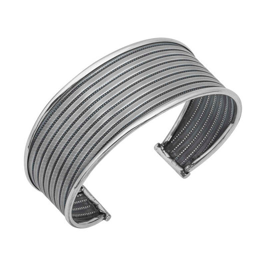 Antique Pattern Women's Silver Bangle