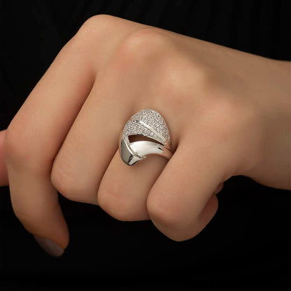 Bague en argent pour femme modèle fantaisie