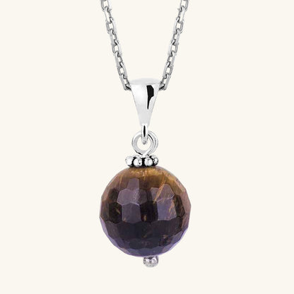 Tiger's Eye Women's Silver Necklace