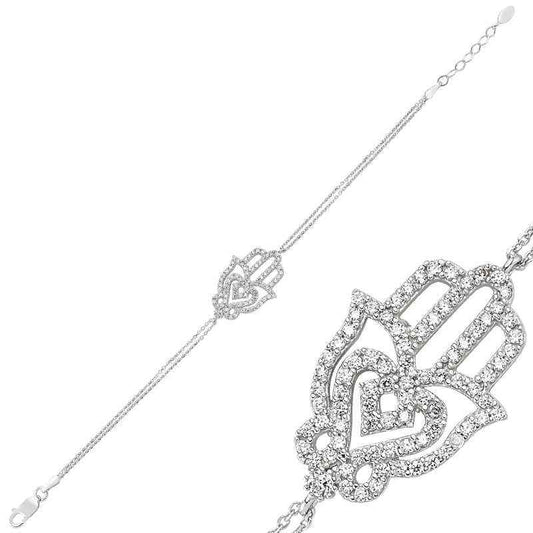 Fatma's Hand Women's Silver Bracelet