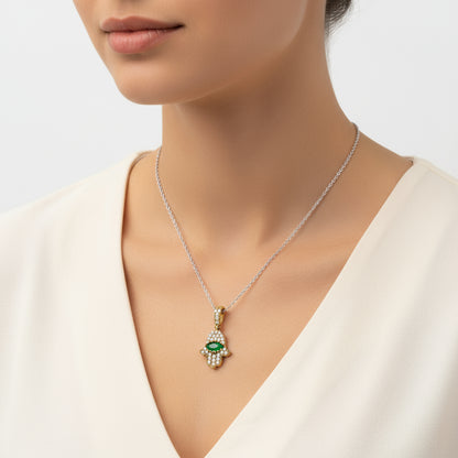 Hand Antique Women's Silver Necklace