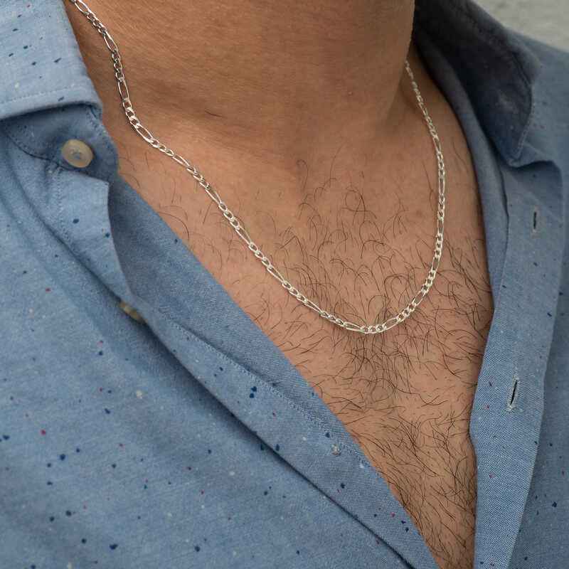 5 mm Silver Figaro Chain - 140 micron
