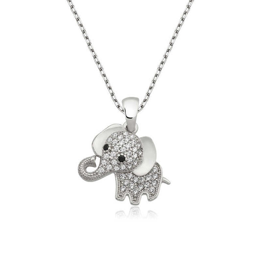 Collier en argent pour femme avec éléphant
