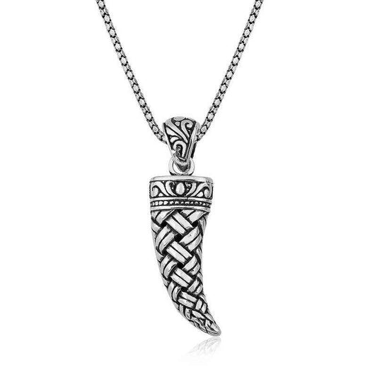 Elephant Tusk Men's Silver Necklace