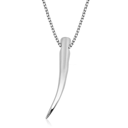 Collier en argent avec défenses d'éléphant