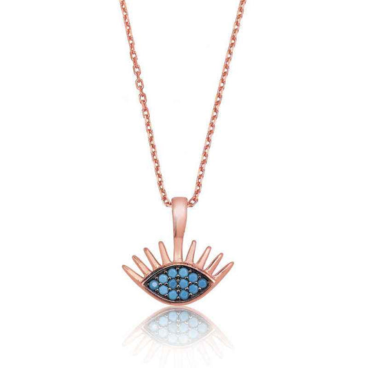 Blue Eye Women's Silver Necklace