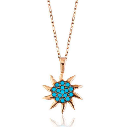 Sun Women's Silver Necklace