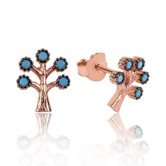 Tree of Life Stud Silver Earrings