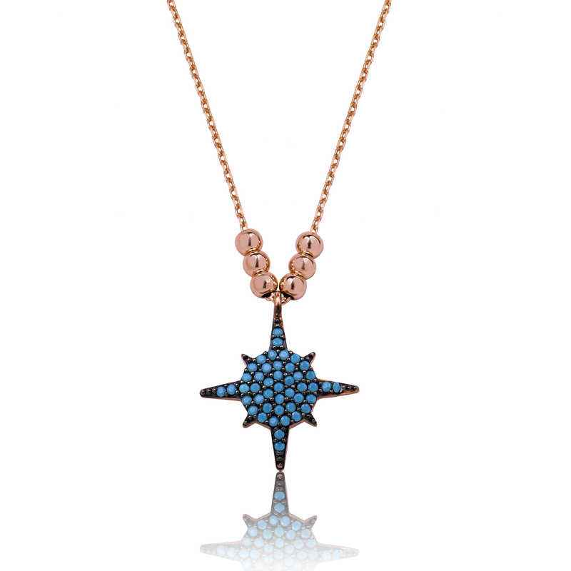 Blue Star Women's Silver Necklace