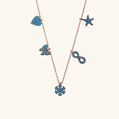 Turquoise Stone Luck Silver Pendant