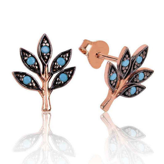 Love Branch Stud Silver Earrings