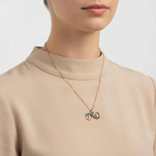 Collier en argent pour femme Heart Infinity