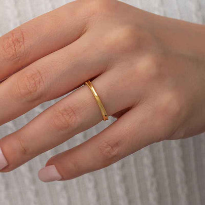Gold Plated Ajda Women's Silver Ring