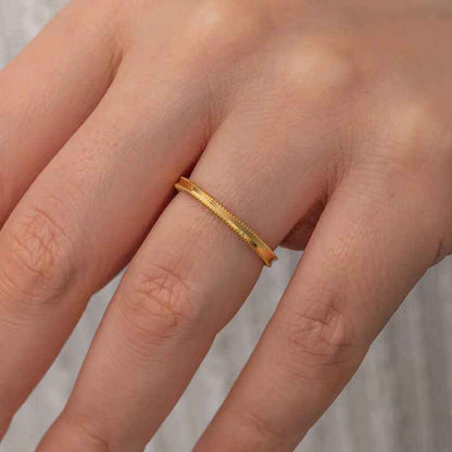 Gold Plated Ajda Women's Silver Ring