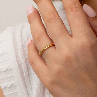 Gold Plated Ajda Women's Silver Ring