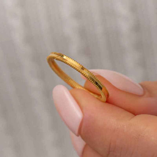 Gold Plated Ajda Women's Silver Ring