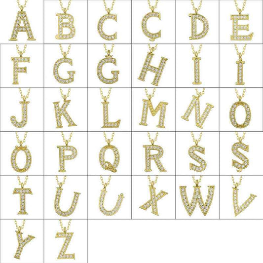 Gold Plated B Letter Women's Silver Necklace