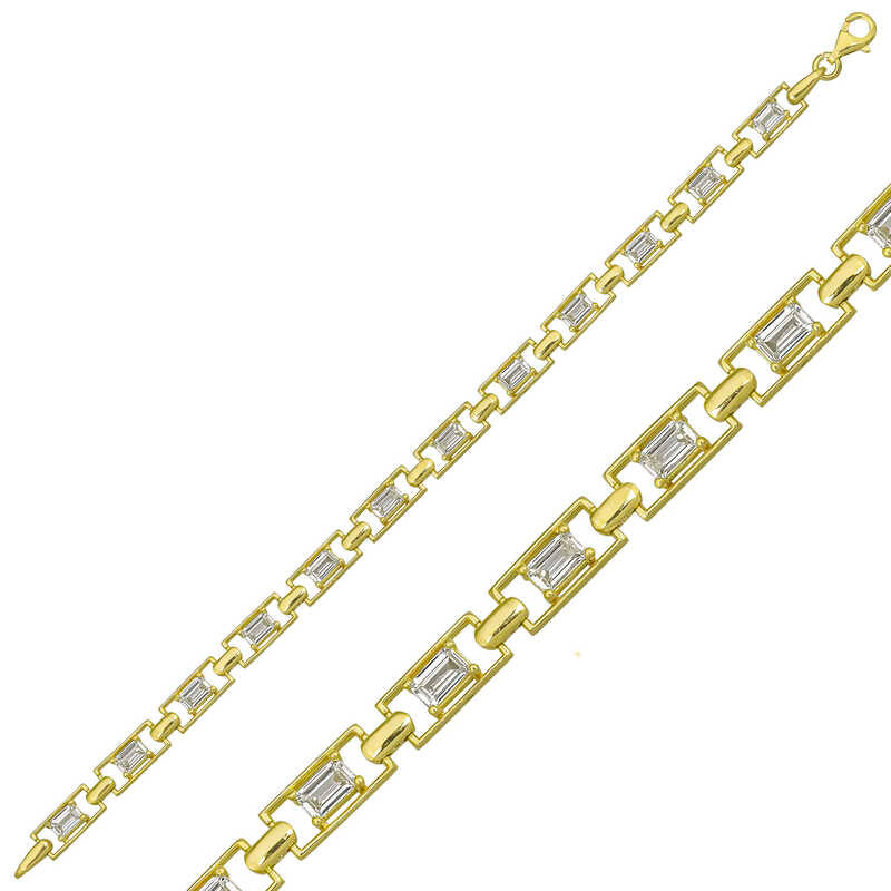 Bracelet en argent plaqué or pour femme Waterway