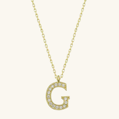 Gold Plated G Letter Women's Silver Necklace