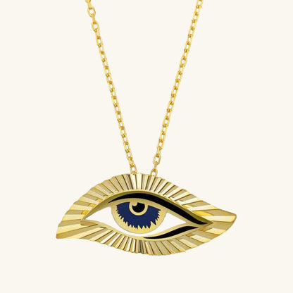 Gold Plated Night's Eye Women's Silver Necklace