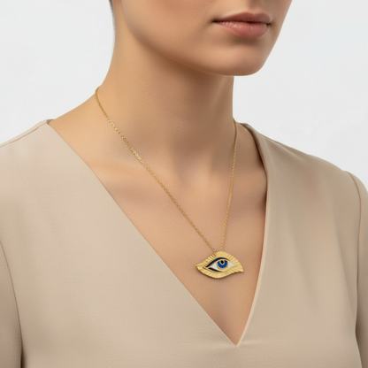 Vergoldete Damen-Silberkette „Night's Eye“