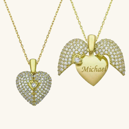 Gold Plated Secret in My Heart Silver Necklace