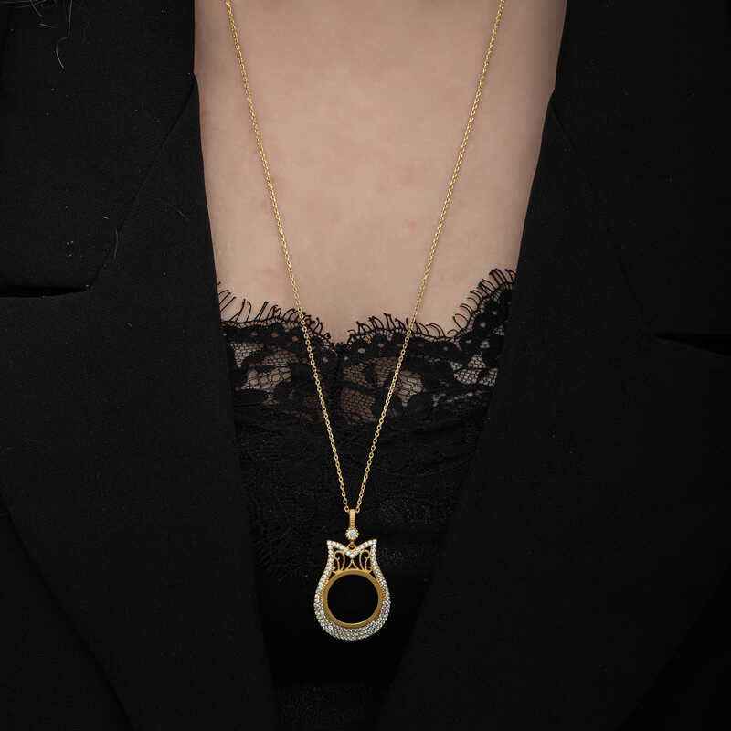 Gold Plated Quarter Gold Mountable Women's Silver Necklace