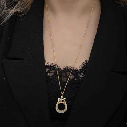 Gold Plated Quarter Gold Mountable Women's Silver Necklace