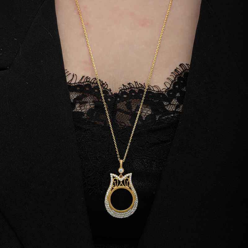 Gold Plated Quarter Gold Mountable Women's Silver Necklace