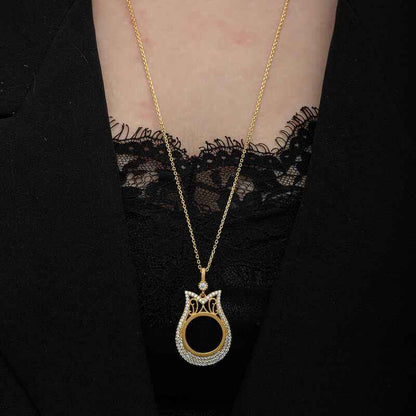 Gold Plated Quarter Gold Mountable Women's Silver Necklace
