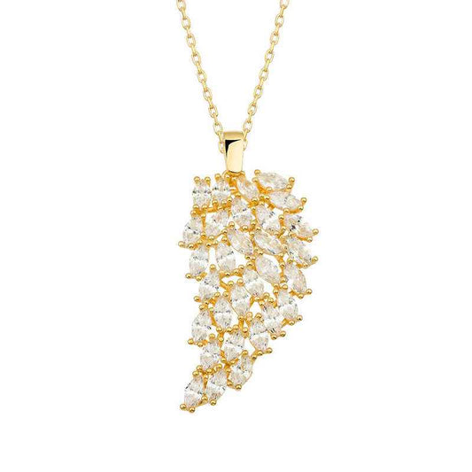 Gold Plated Angel Wing Women's Silver Necklace