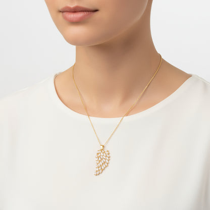 Gold Plated Angel Wing Women's Silver Necklace