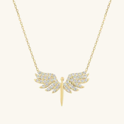 Collier en argent plaqué or pour femme avec l'archange Michel