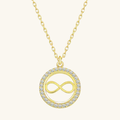 Gold Plated Mini Infinity Women's Silver Necklace
