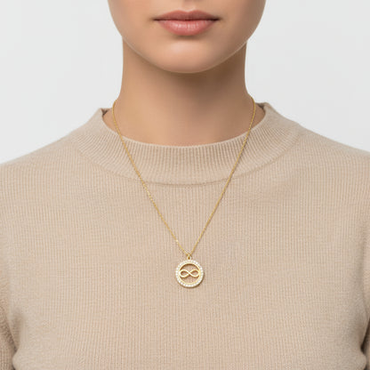 Gold Plated Mini Infinity Women's Silver Necklace