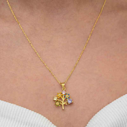 Gold Plated Tree of Life Women's Silver Necklace
