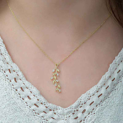 Gold Plated Ivy Women's Silver Necklace