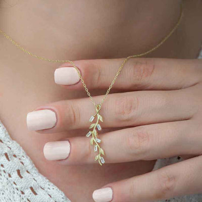 Gold Plated Ivy Women's Silver Necklace