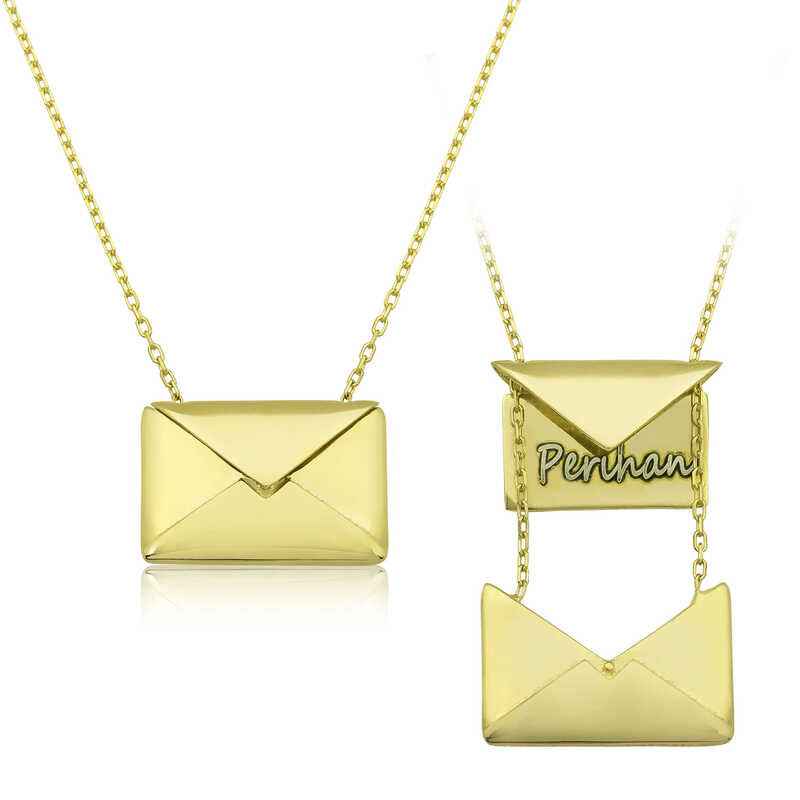Gold Plated Love Letter Women's Silver Necklace