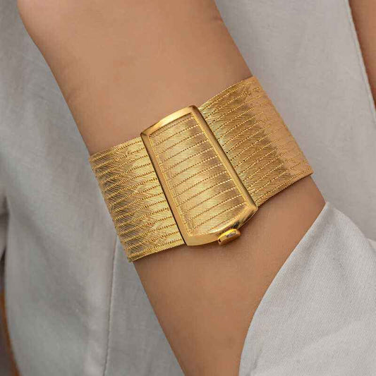 Gold Plated Trabzon Mesh Women's Silver Bracelet