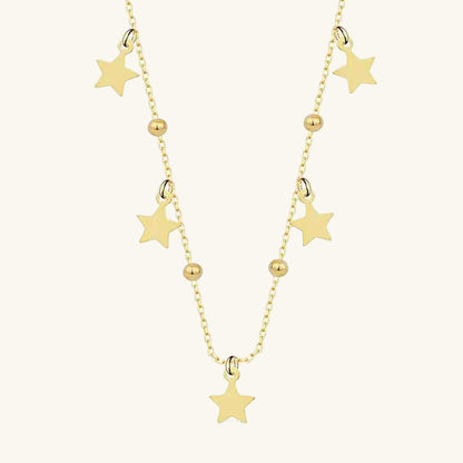 Gold Plated Starry Dorica Women's Silver Necklace