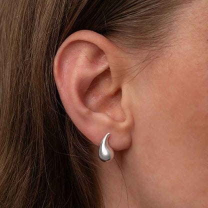 Tear Drop Spike Women's Silver Earrings
