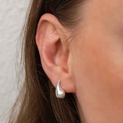 Tear Drop Spike Women's Silver Earrings