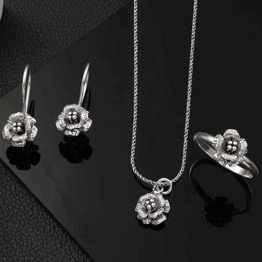 Rose Women's Silver Set