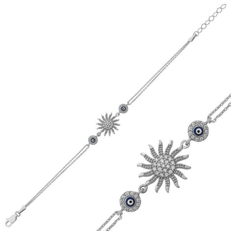 Sun Women's Silver Bracelet