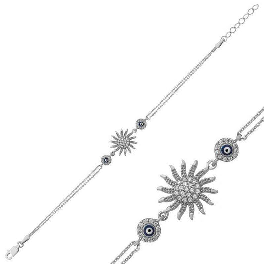 Sun Women's Silver Bracelet