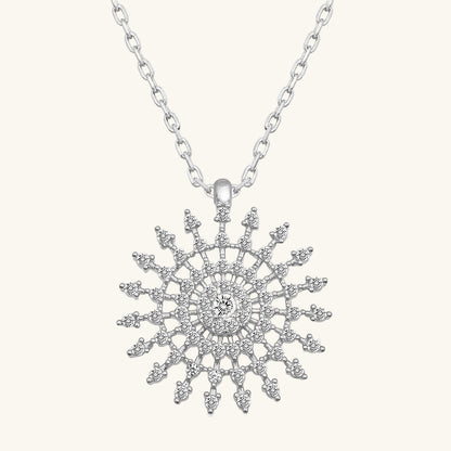 Sun Women's Silver Necklace