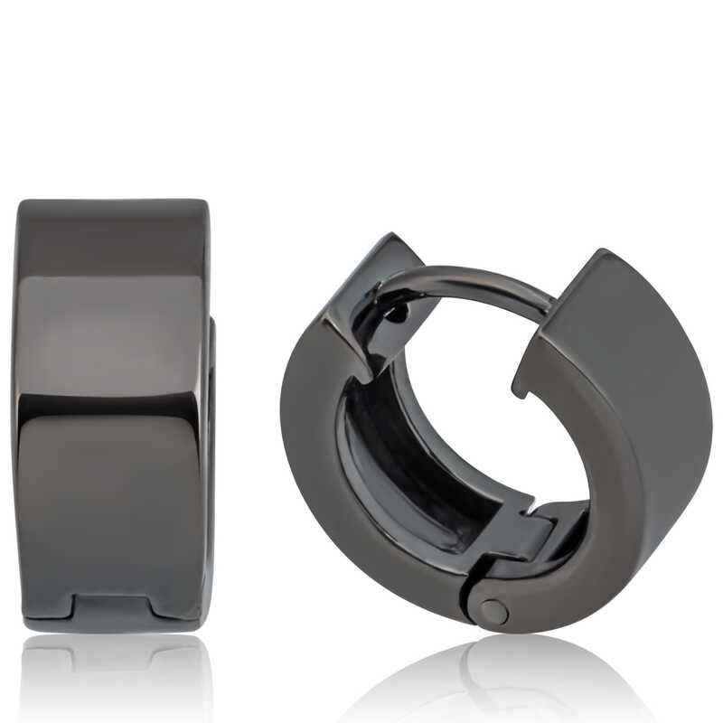 Silver Hoop Men's Earring