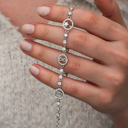 Luck Inside Hoop Women's Silver Bracelet